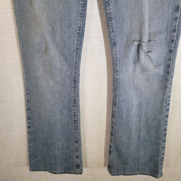 Silver Bootcut Jeans Womens 27 Stretch DV8 Light Blue Wash Mid Rise Belt Denim - Picture 8 of 12